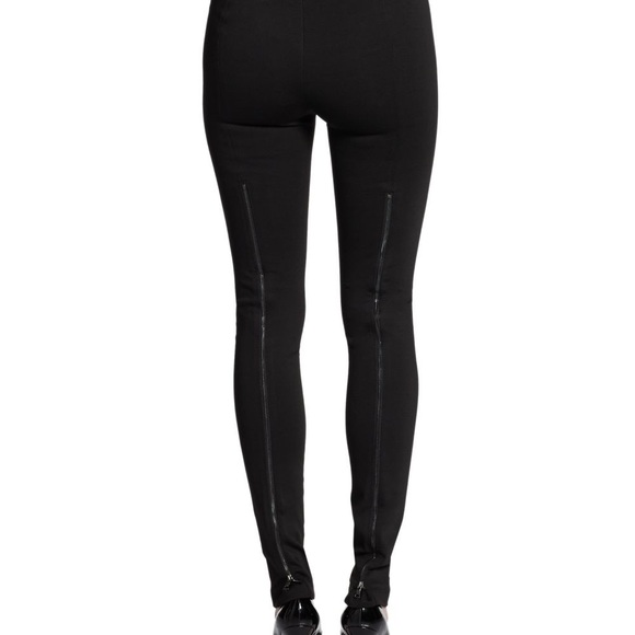 Vintage BCBGMaxAzria Black Mid Rise Legging w/ Back Leg Zippers - Picture 3 of 11